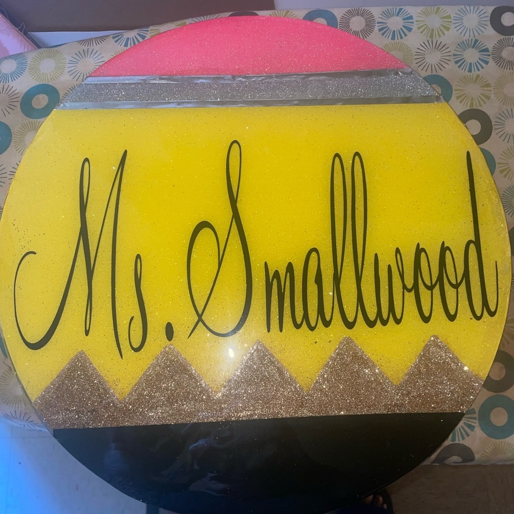 Teacher personalized door sign